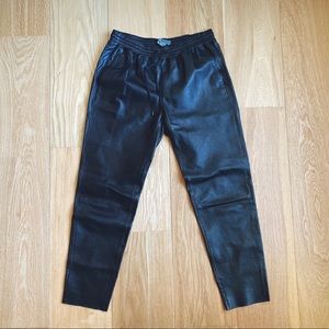 Vince Real Leather Jogger Pants XS